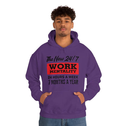 New "24/7" Work Mentality Hoodie - The Unleashed Entrepreneur