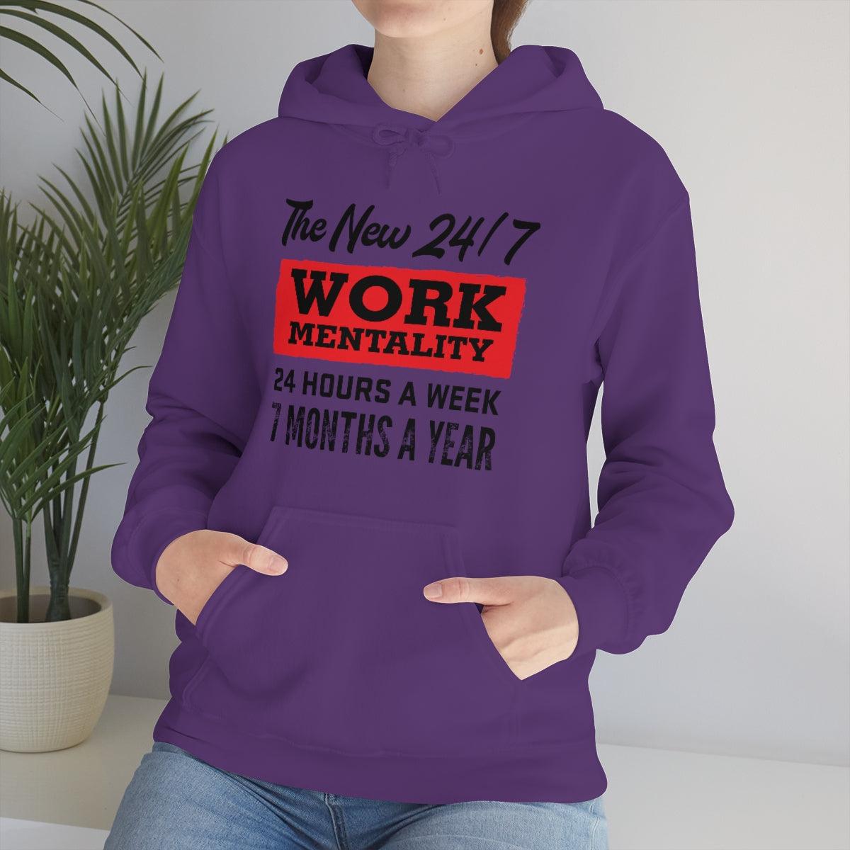 New "24/7" Work Mentality Hoodie - The Unleashed Entrepreneur