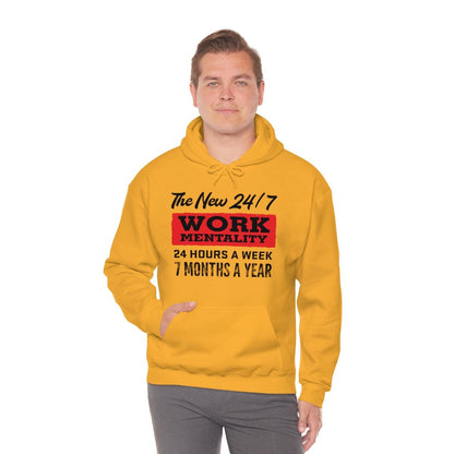 New "24/7" Work Mentality Hoodie - The Unleashed Entrepreneur